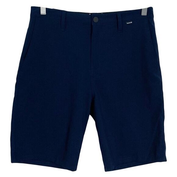 NWOT HURLEY Shorts 30 9” Inseam Navy Golf Dry Regular Fit 4 Pocket Logo - Picture 1 of 5